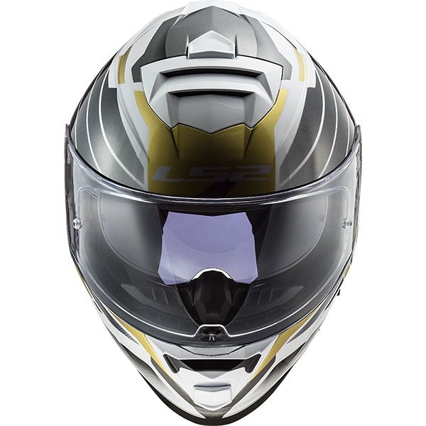 Мотошолом LS2 FF800 Storm Nerve White Antique Gold