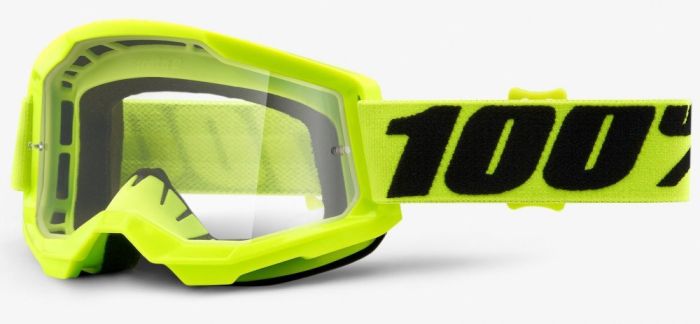 Дитячі Окуляри 100% Strata 2 Youth Goggle Fluo Yellow - Clear Lens