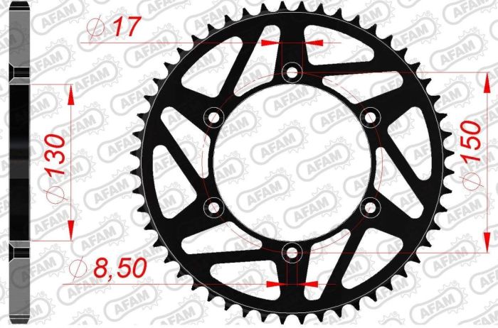 Зірка Afam Steel-k Sprocket 520 - Yamaha Black