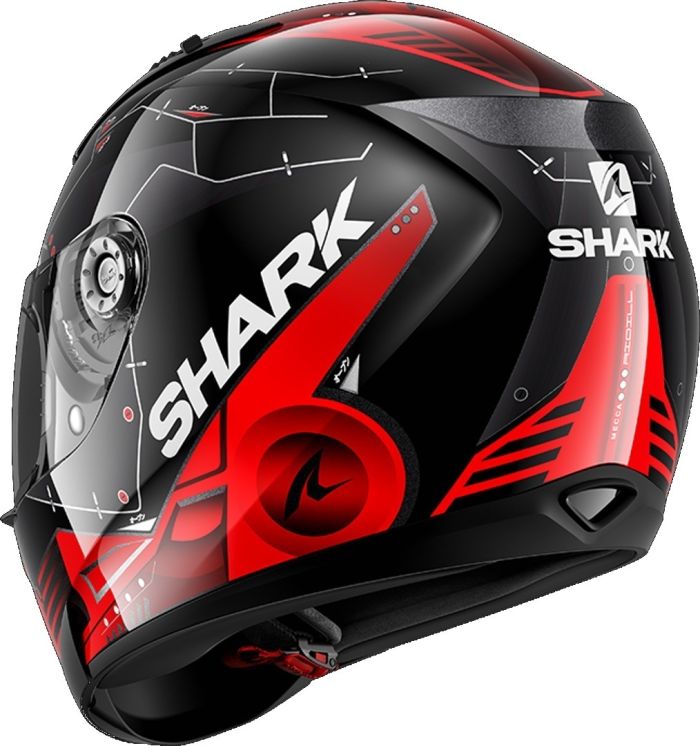 Мотошолом Shark Ridill Mecca Black/Red/Silver