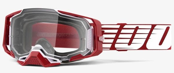 Окуляри 100% Armega Goggle Oversized Deep Red - Clear Lens