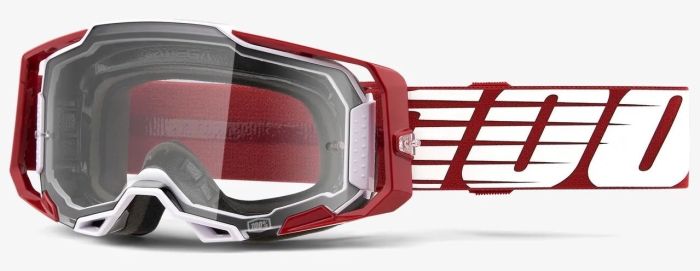 Окуляри 100% Armega Goggle Oversized Deep Red - Clear Lens