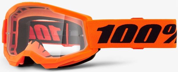 Дитячі Окуляри 100% Strata 2 Youth Goggle Neon Orange - Clear Lens