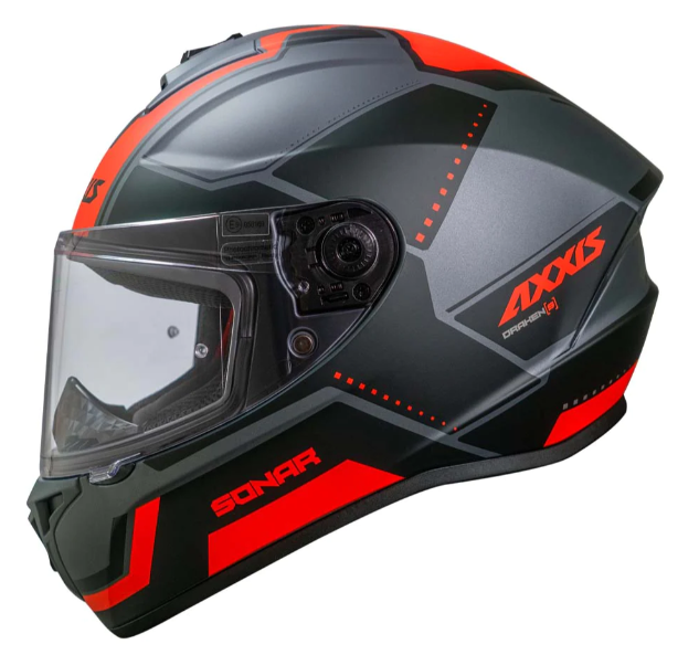 Мотошолом AXXIS DRAKEN S Sonar B5 Matt Red