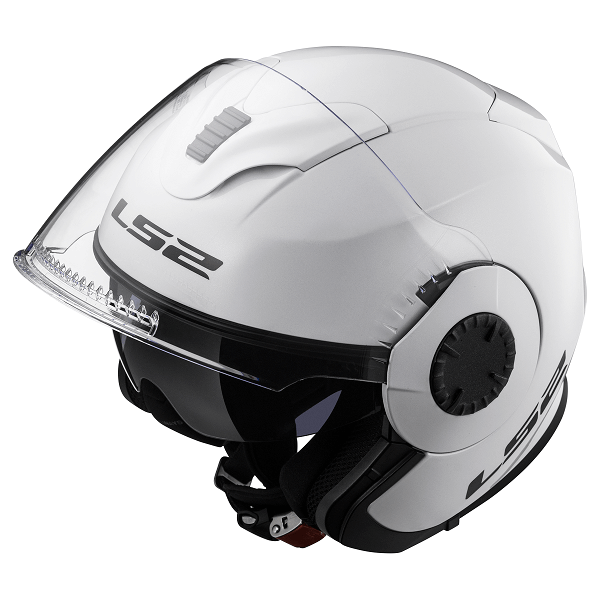 Мотошолом LS2 OF570 Verso Single Mono Gloss White