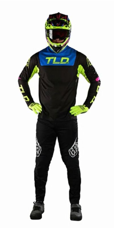 Джерсі TLD Sprint Jersey Fractura [BLk/Yellow]