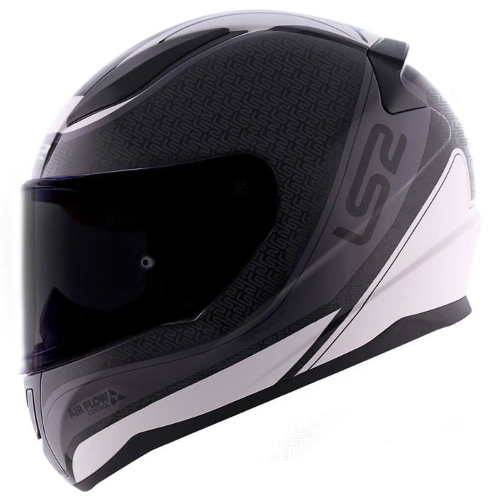 Мотошолом LS2 FF353 Rapid Deeper White Black Grey
