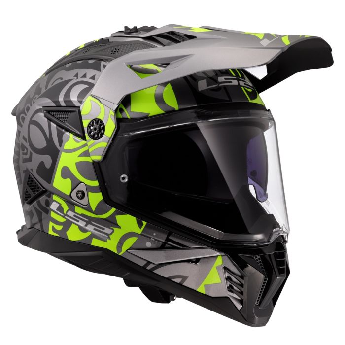 Мотошолом LS2 MX702 Pioneer 2 Rangi Hi-Vis Yellow