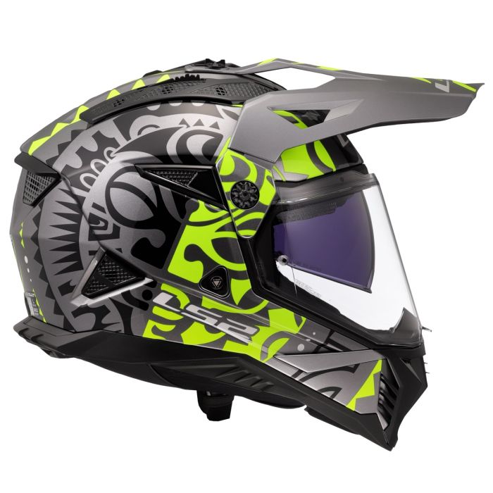 Мотошолом LS2 MX702 Pioneer 2 Rangi Hi-Vis Yellow