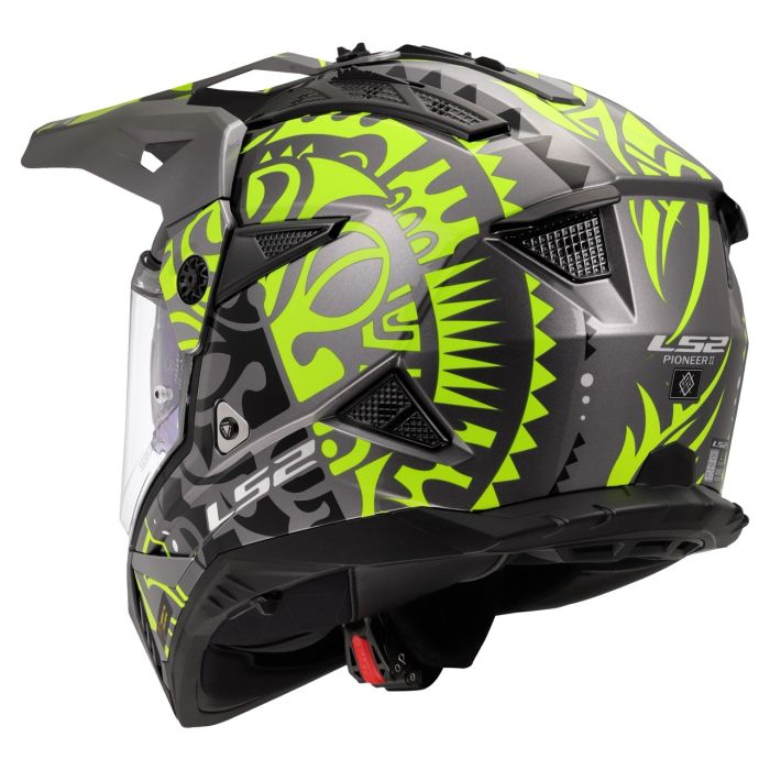 Мотошолом LS2 MX702 Pioneer 2 Rangi Hi-Vis Yellow