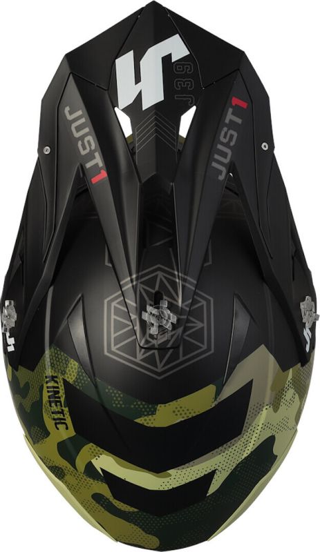 Мотошолом Just1 J39 Kinetic Camo Army Green Black - Matt