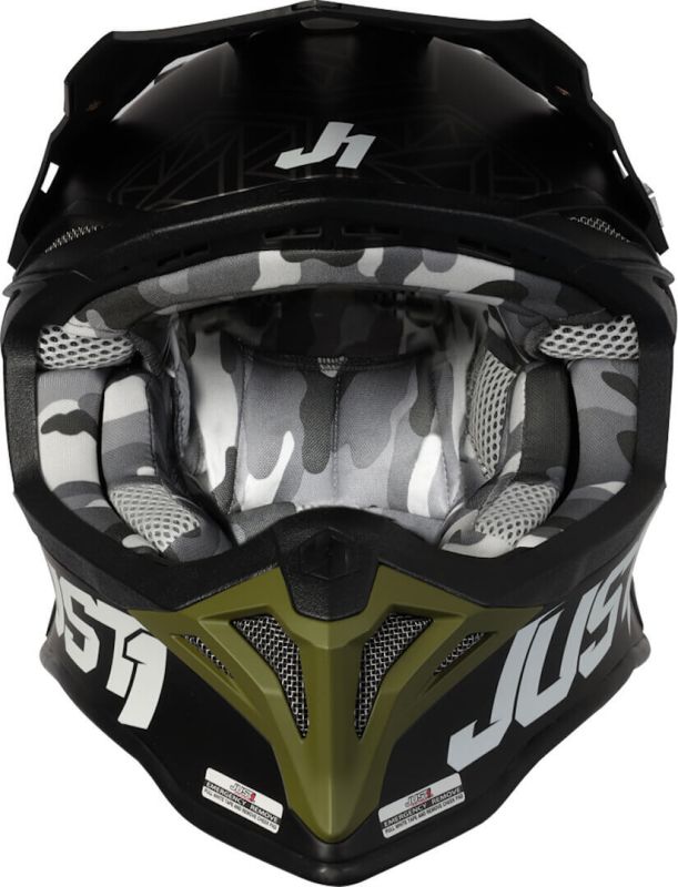 Мотошолом Just1 J39 Kinetic Camo Army Green Black - Matt