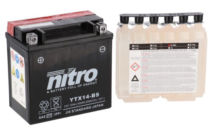 Акумулятор Nitro Agm Open Battery 12 Ah