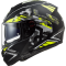 Мотошолом LS2 FF397 Vector FT2 Stencil Black Hi-Vis Yellow