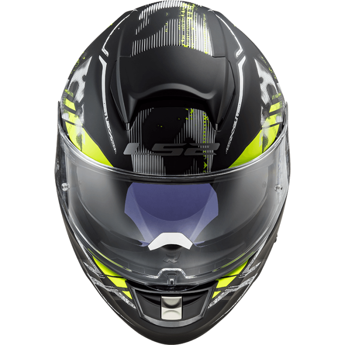 Мотошолом LS2 FF397 Vector FT2 Stencil Black Hi-Vis Yellow