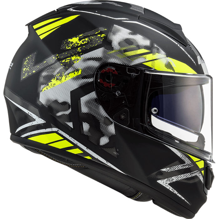 Мотошолом LS2 FF397 Vector FT2 Stencil Black Hi-Vis Yellow