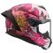 Мотошолом LS2 FF820 Rapid 3 Poppies 2 White Pink