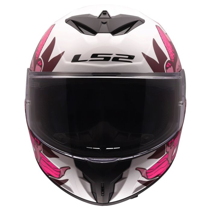Мотошолом LS2 FF820 Rapid 3 Poppies 2 White Pink