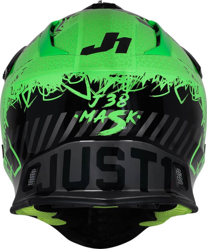 Мотошолом Just1 J38 Mask Fluo Green Titanium Black