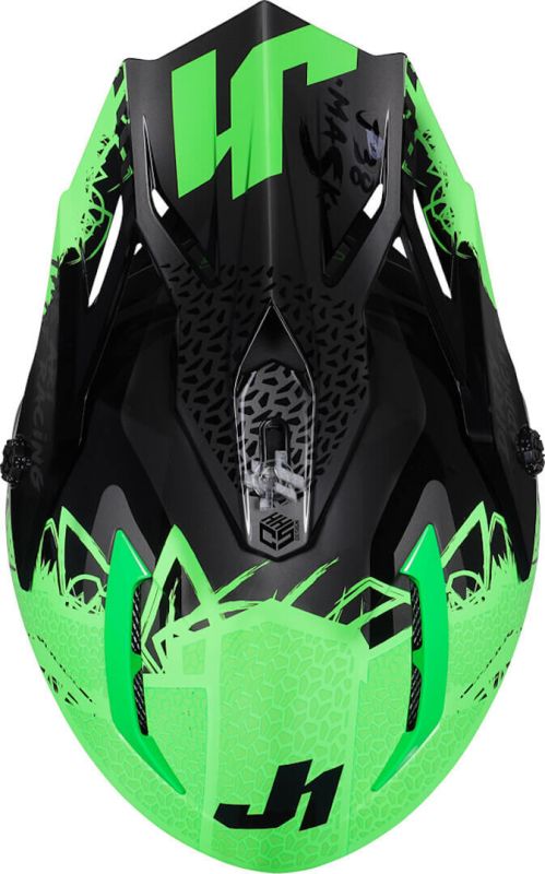 Мотошолом Just1 J38 Mask Fluo Green Titanium Black