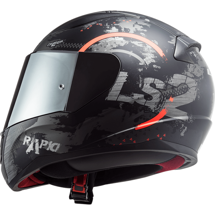 Мотошолом LS2 FF353 Rapid Circle Matt Titanium Fluo Orange