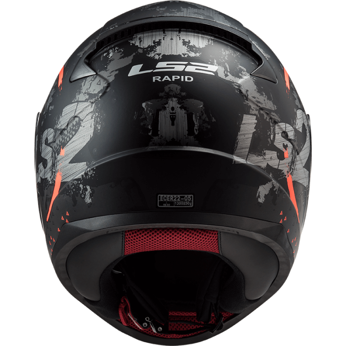 Мотошолом LS2 FF353 Rapid Circle Matt Titanium Fluo Orange