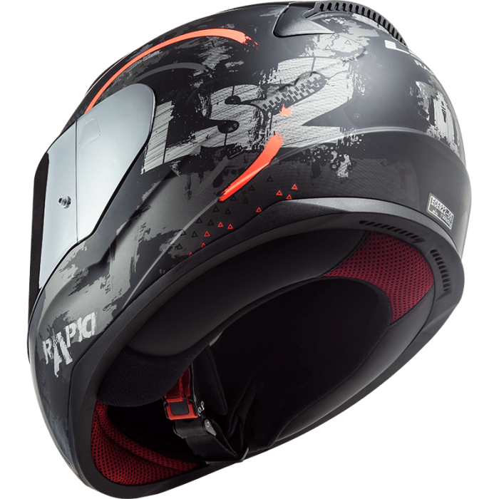 Мотошолом LS2 FF353 Rapid Circle Matt Titanium Fluo Orange