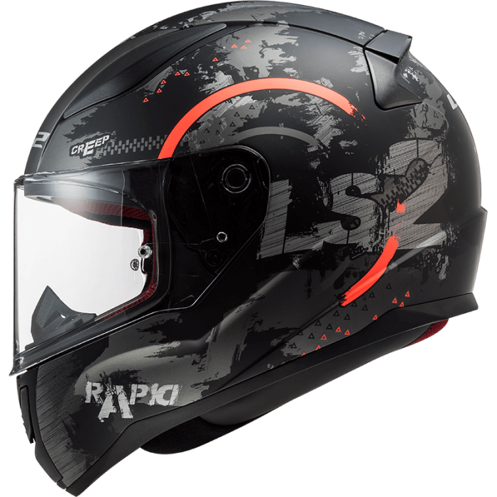 Мотошолом LS2 FF353 Rapid Circle Matt Titanium Fluo Orange