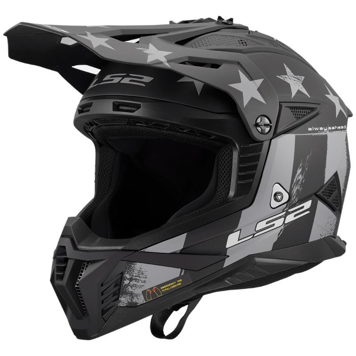 Мотошолом LS2 MX708 Fast 2 Battle Scar Matt Tonal Gray Black