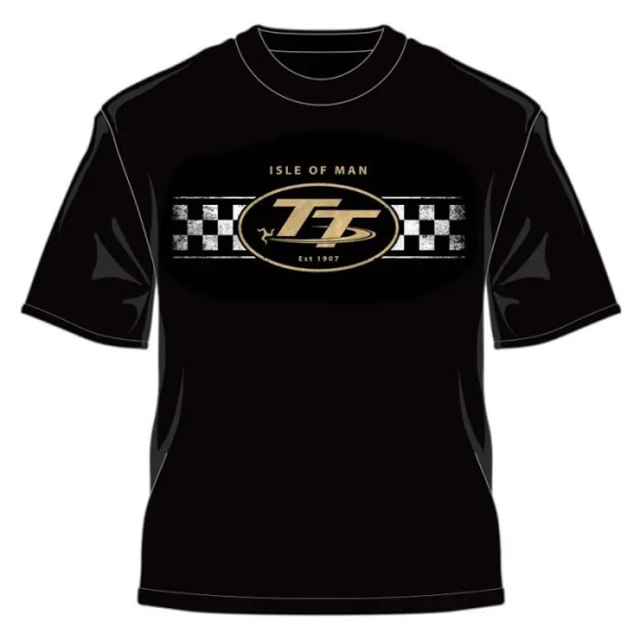 Футболка IOMTT Logo & Check Design Retro T-Shirt Black