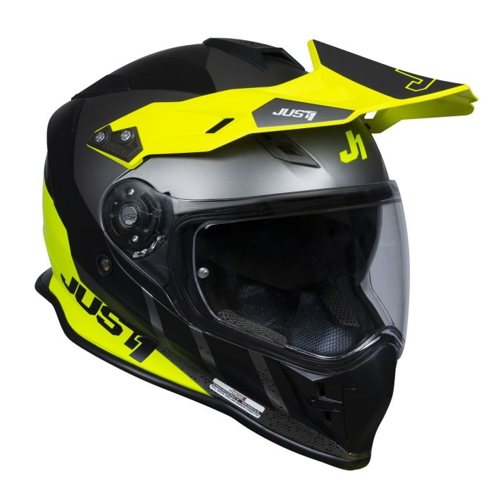Мотошолом Just1 J34 Pro Outerspace White Fluo Yellow Black
