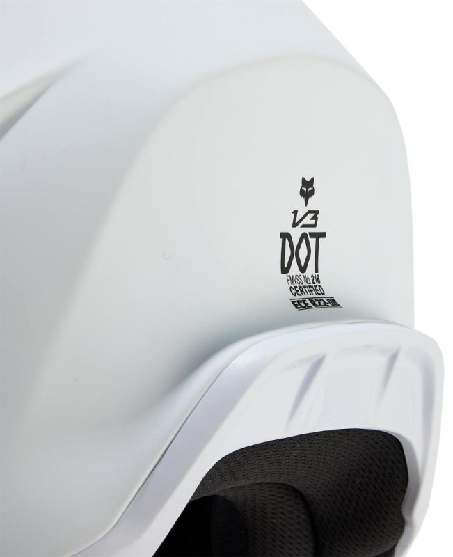 Шолом Fox Yth V3 Helmet - Solid White