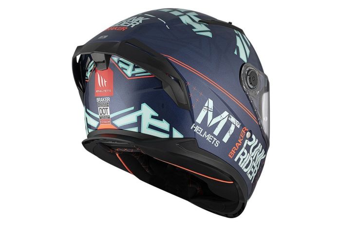 Мотошолом MT BRAKER SV PUNK RIDER C7 Gloss Blue