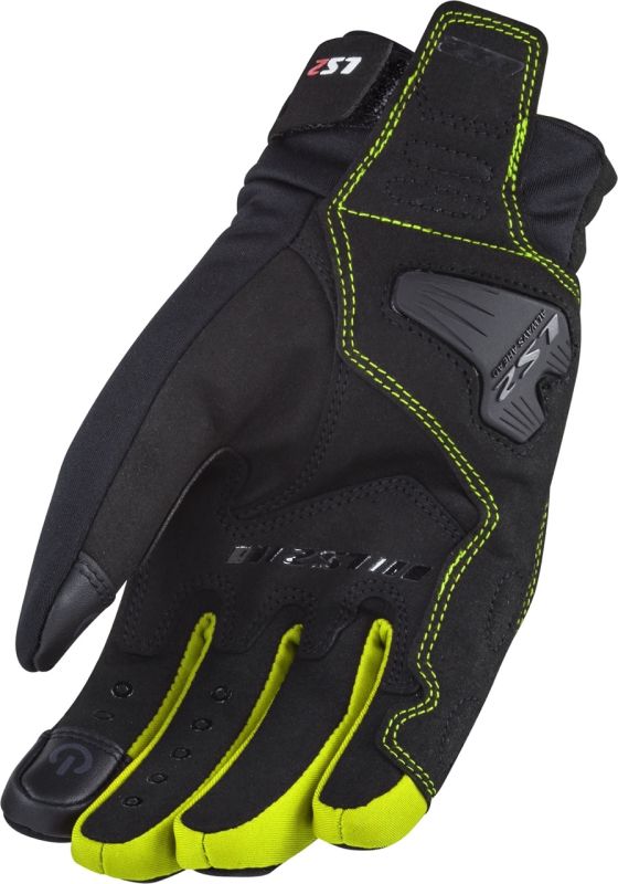 Жіночі рукавички LS2 Jet 2 Lady Gloves Black Hi-Vis Yellow