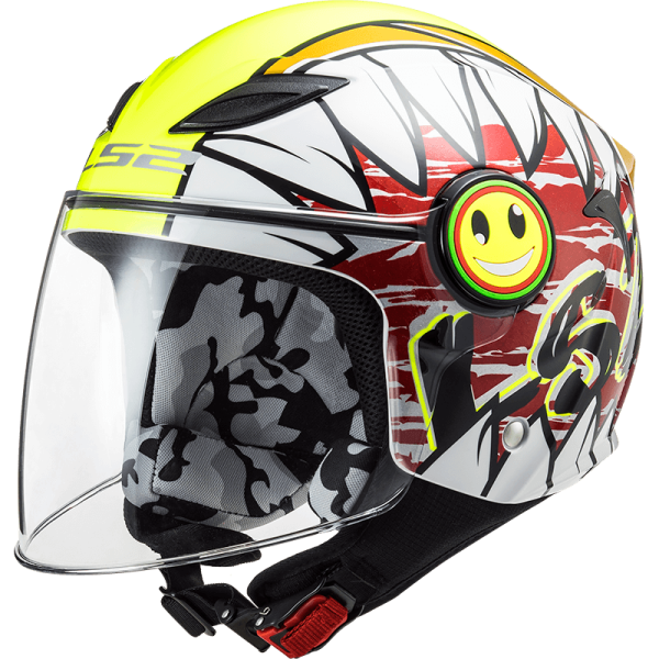 Шолом LS2 OF602 Funny Crunch White H-V Yellow