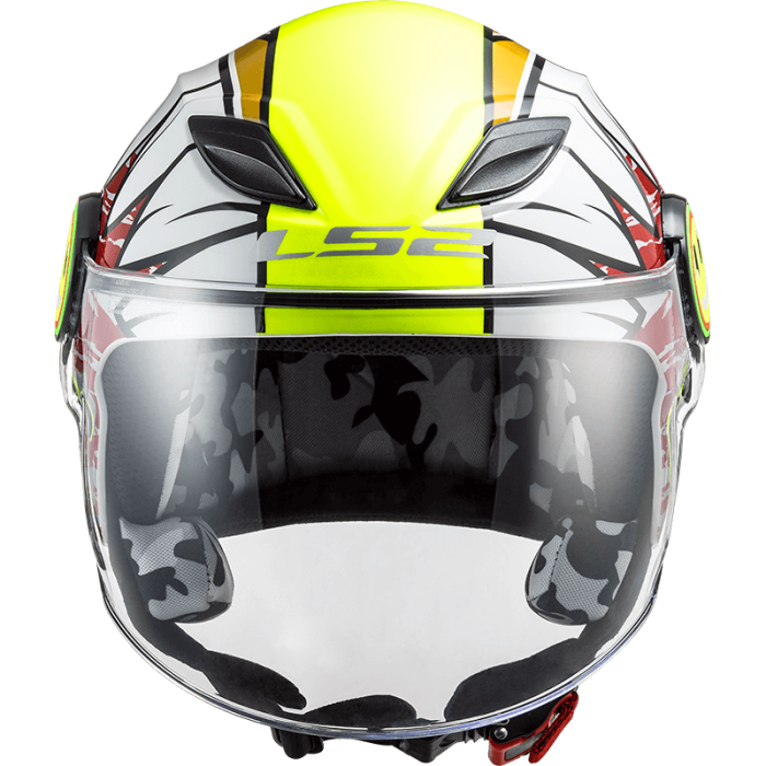 Шолом LS2 OF602 Funny Crunch White H-V Yellow