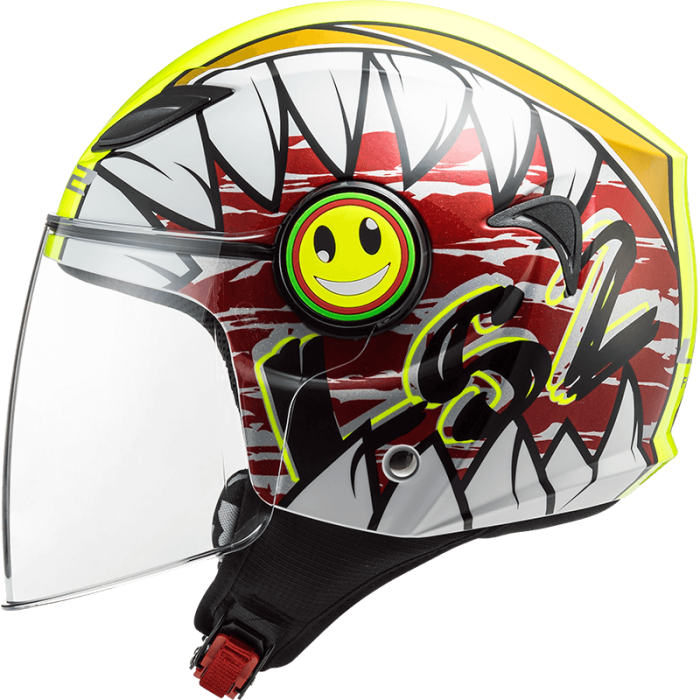 Шолом LS2 OF602 Funny Crunch White H-V Yellow