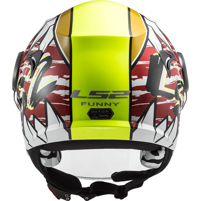 Шолом LS2 OF602 Funny Crunch White H-V Yellow