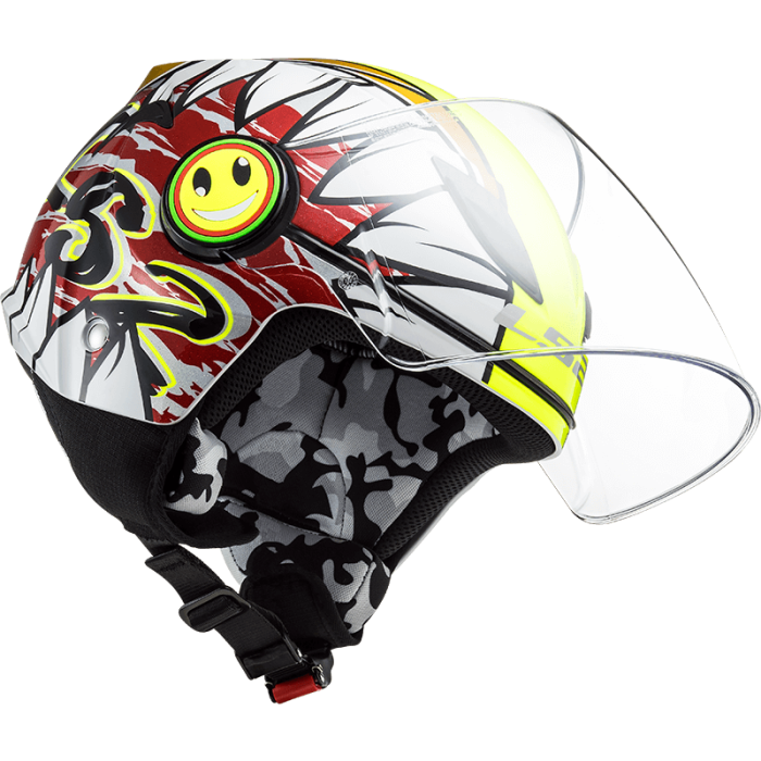Шолом LS2 OF602 Funny Crunch White H-V Yellow