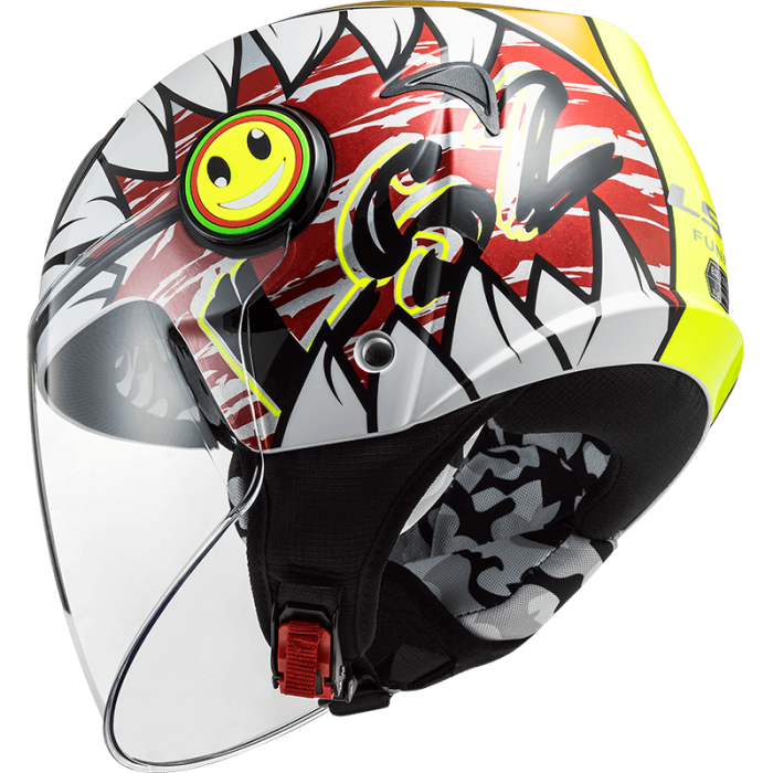 Шолом LS2 OF602 Funny Crunch White H-V Yellow