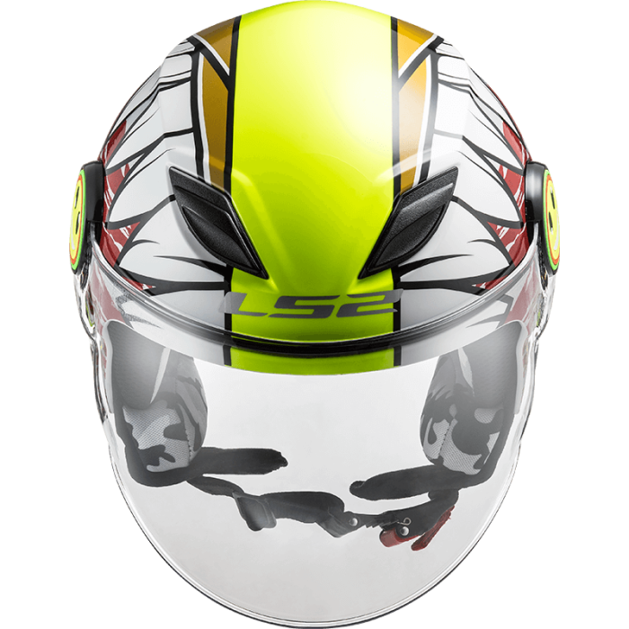 Шолом LS2 OF602 Funny Crunch White H-V Yellow