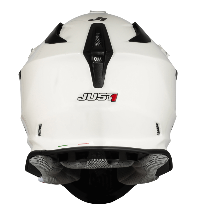 Мотошолом Just1 J18 Solid White - Gloss