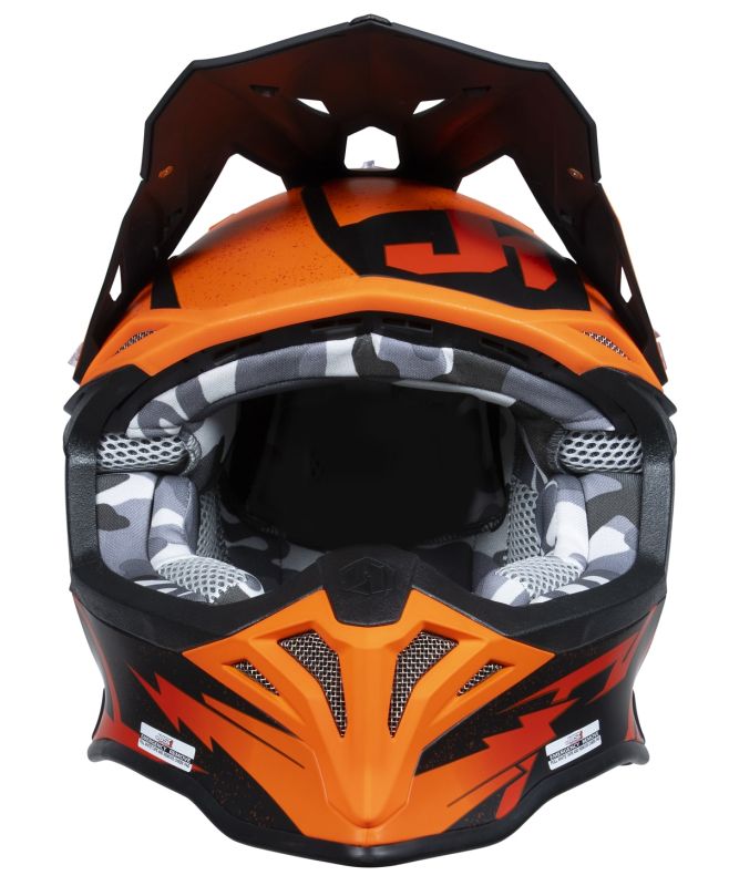 Мотошолом Just1 J39 Poseidon Fluo Orange Red Black
