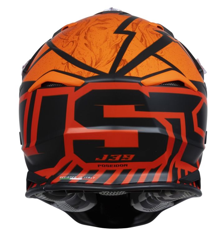 Мотошолом Just1 J39 Poseidon Fluo Orange Red Black