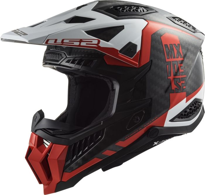 Мотошолом LS2 MX703 C X-Force Victory Red White