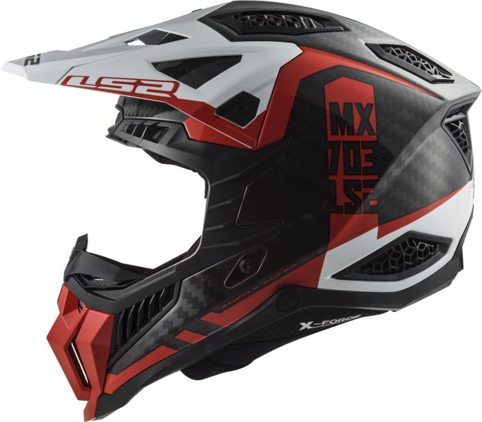 Мотошолом LS2 MX703 C X-Force Victory Red White