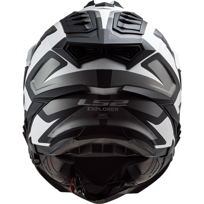 Мотошолом LS2 MX701 Explorer Alter Matt Black White