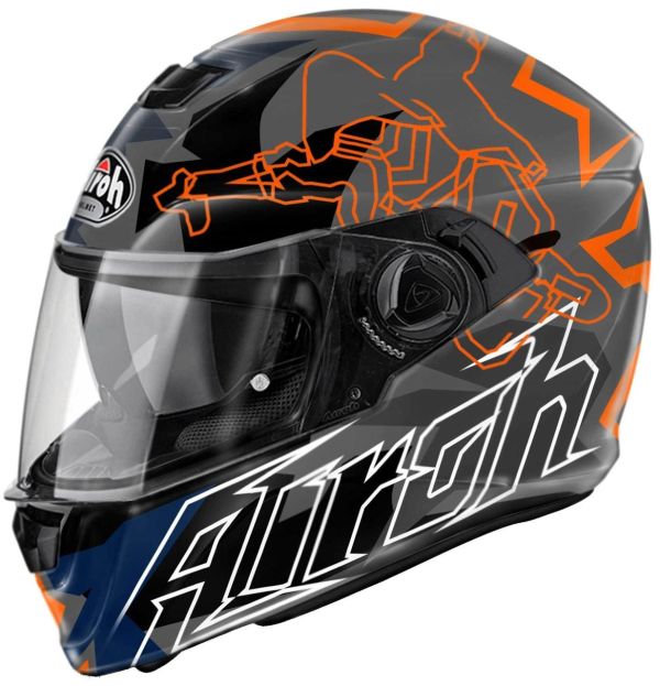 Мотошолом Airoh Storm Bionicle Orange Gloss