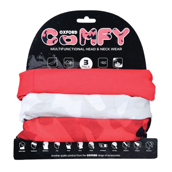 Набір баффів Oxford Comfy Havoc Red 3-Pack