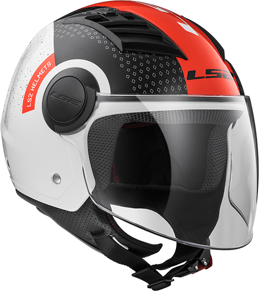 Мотошолом LS2 OF562 Airflow Condor White Black Red